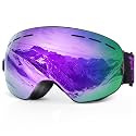 EXP VISION Snowboard Ski Goggles Men Women Youth, Anti Fog OTG Winter Snow Goggles Spherical Detachable Lens