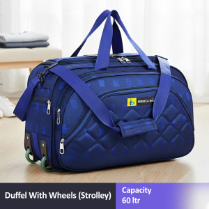 rebecca expandable 60l strolley duffel with wheels 56 cm duffel with wheels strolley