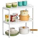 Expandable Cabinet Shelf Organizer, Metal Kitchen Countertop Storage Shelf