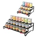 Expandable Can Organizer for Pantry, 3 Tier Metal Canned Food Storage