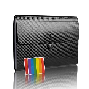 expanding file folder file organizer with 13 pockets great capacity durable for work school home office black