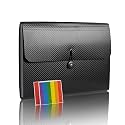 Expanding File Folder File Organizer with 13 Pockets Great Capacity Durable for Work, School, Home, Office, Black