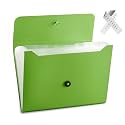 Expanding File Folder File Organizer with 13 Pockets Accordion Filing Folder Expandable File Folder for Documents Paper Organizer for Work, School, Home, Office,Green