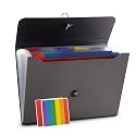 Nicfaec Expanding File Folder File Organizer 13 Pockets File Organizer Accordion Filing Folder Expandable File Folder For Documents Aesthetic Paper Organizer Folder For Work, Home, Office, Grey