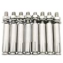 Expansion Bolts, 304 Stainless Steel External Hex Nut Expansion Screw Bolts Sleeve Anchor M6x60mm 8Pcs
