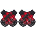 EXPAWLORER Anti-Slip Dog Socks-Double Sides Grips Traction Control on Hardwood Floor,Dog Shoes for Hot/Cold Pavement,Best Paw Protector,Prevents Licking,for Puppy Small Medium Large Senior Dogs