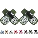 EXPAWLORER Anti Slip Dog Socks to Prevent Licking Paws, Shoes for Hot Pavement, Dog Booties for Small Medium Large Senior Dogs, Traction Control Boots &amp; Paw Protectors for Hardwood Floors ArmyGreen