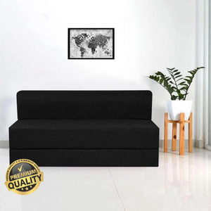 expecting smile 2 seater 64 size jute fabric washable cover sofa bed 2 seater double foam bed 2 seater double foam fold out sofa cum bed