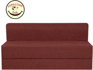 expecting smile 2 seater 64 size jute fabric washable cover sofa bed 2 seater double foam bed 2 seater double foam fold out sofa cum bed