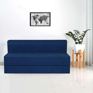 expecting smile 4 seater 66 size jute fabric washable cover sofa bed 4 seater double fold bed 4 seater double foam fold out sofa cum bed