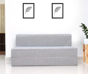 expecting smile 4 seater 66 size jute fabric washable cover sofa bed 4 seater double fold bed 4 seater double foam fold out sofa cum bed