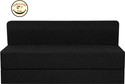Expecting Smile 4 Seater 6*6 Size Jute Fabric Washable Cover Sofa Bed 4 Seater Double Fold Bed 4 Seater Double Foam Fold Out Sofa Cum Bed