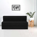 Expecting Smile 6*3 Size Jute Fabric Washable Cover Double Fold bed 1 Seater Single Foam Fold Out Sofa Cum Bed