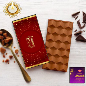 expelite beautiful happy diwali chocolate gift bar - 100 grams bar gift pack 100 g