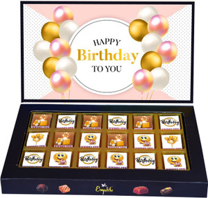 expelite birthday chocolates gift for her - 18 pc birthday gift for a girl bar gift pack 400 g