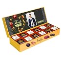 Expelite Personalized Best Thank You Chocolate and Flower Gift Box for Boss -12 pc Thank You Gift for Daddy