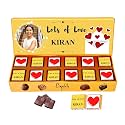 Expelite Personalized Lots Of Love Chocolates And Flower Gift For Her -12 Pc Best Wishes Chocolate Gift Box Online, 400 Gram