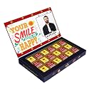 Expelite Personalized You are My Happiness Chocolate and Flower Gift Box - 18 pc Keep Smiling Chocolate Gift for Husband