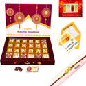 Expelite Rakhi Gift with chocolate and Roli Chawal - 24 pieces raksha bandhan Chocolate gift to Cousin Brother Combo (Bars 24, Message Card 1)