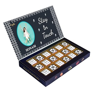 expelite stay in touch chocolates and flowers gift for her - 18 pc be in touch chocolate gift box for friends