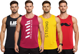 expert choice printed men round neck multicolor t-shirt
