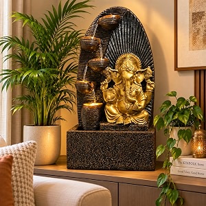 expleasia ganesha water fall ganesha water fountain for home big size water fountain for home vastu indoor fountain