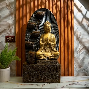 expleasia sitting buddha water fountain for home indoor water fountain big size water fountain for garden water fountain for home vastu waterfall fountain indoor home dcor buddha idol