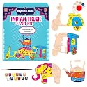 exploralearn - Indian Truck Art Form Painting kit for Kids 6-12 | Creative Craft Kit | Gift for Girls 6 7 8 9 10 12 15 - Wooden DIY Kit