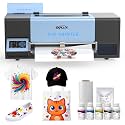 EXPLUX A3 Pro Max XP600 DTF Printer - 2X Faster Than L1800/L805, Foldable 5" Touchscreen, Anti-Clog System, for T-Shirts, Hats, Bags &amp; More, 2-Year Ink Supply (A3DTF Printer)