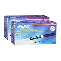 Expo 86001 Low Odor, Fine Tip, Black, Dry, Erase Marker, 2 Packs of 12