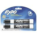 Expo Low Odor Chisel Tip Dry Erase Markers, Black, Pack of 2 (1752376)