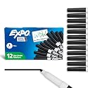 Expo Low Odor Fine Tip Dry Erase Markers, 12 Black Markers (86001)
