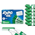 Expo for Use in Low Odor Dry Erase Marker, Chisel Tip, Green, 12-Count (80004)