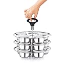 Expresso Multipurpose Stainless Steel Baking Moulds | Mold For Baking Muffins, Cupcakes, Making Idly | Idli Maker And Baking Stand Compatible with Prestige 5 ltrs Outer lid Pressure Cooker