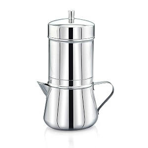 expresso stainless steel south indian filter coffee maker tea potcoffee kettle 200 ml