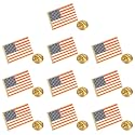 Exquisite American Flag Lapel Pin 10 PACK -The Stars and Stripes Flag Pins, Solid Metal US Flag Lapel Pin for Memorial Day, Flag Day, Independence Day, Veterans Day