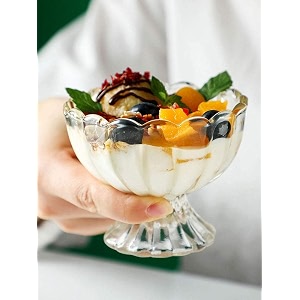 exquisite glass ice cream bowl set of 12 - premium dessert bowls set 12 for icecream fruit and more - perfect for serving and enjoying your favorite frozen treats set of 6 x 2 set of 12 120ml