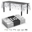 Exquisite Silver Silver Star Rectangle Tablecloth 54"x108" - 12 Pack