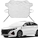 EXQUISLIFE Car Windshield Snow Ice Cover with 3 Layers Protection, Windshield Snow Ice Cover with Magnetic Edges Used for Snow Protection, Rain and Sun, Fits for Most Standard Cars, SUV