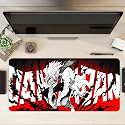 Extended Anime Large Mouse Pad (11 x 23 Inch) | Gaming Mousepad for Laptop, Desktop & Keyboard | Smooth Surface | Anti-Slip Rubber Base (Red Ken Takura (P05))