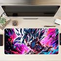 Extended Anime Large Mouse Pad (11 x 23 Inch) | Gaming Mousepad for Laptop, Desktop & Keyboard | Smooth Surface | Anti-Slip Rubber Base (Ultra Instinc Goku (P14))