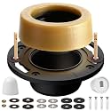 Extended Toilet Flange and Extra Thick Wax Ring Kit for 4in Pipes