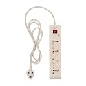 Extension Board 250 Volts Output with 2 Mtr Extension Cord and Surge Protector | Multi Plug Travel Adapter for Home Appliances (EXTENTION Board Smart)