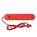 Extension Board 250 Volts Output with 2 Mtr 6 Amp Extension Cord and Surge Protector | Multi Plug Travel Adapter for Home Appliances (EXTENTION Board Magic 4+1)