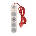 Extension Board 250 Volts Output with 2 Mtr Extension Cord and Surge Protector | Multi Plug Travel Adapter for Home Appliances (EXTENTION Board Cuba)