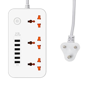 extension board with 20w fast pd type c 2500w 10a extension cord 4 universal socket 38w usb fast charging ports multi port extension for homeofficecomputermobile 2m power cord z64-white