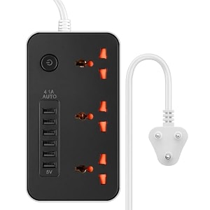 extension board with 20w fast pd type c 2500w 10a extension cord 4 universal socket 38w usb fast charging ports multi port extension for homeofficecomputermobile 2m power cord z64-white