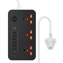 Extension Board with 20W Fast PD Type C 2500W 10A Extension Cord 4 Universal Socket 38W USB Fast Charging Ports Multi Port Extension for Home,Office,Computer,Mobile 2M Power Cord. (Z64-White)