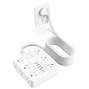 Extension Cord Power Strip, HUNIAN 25Ft Flat Plug Extension Cord