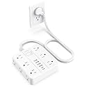Extension Cord Power Strip, HUNIAN 5Ft Flat Plug Extension Cord
